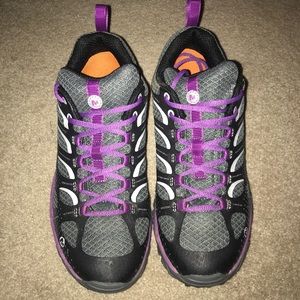 Grey and Purple Merrell Sneakers